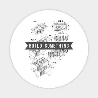 "Build Something" Lego Patent Art Magnet